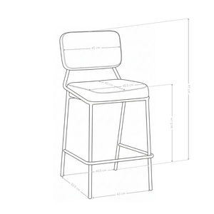 Hoker Barowe Tapicerowane Welurowe Prążkowane Loft Nogi Stalowe Czarne DR2511