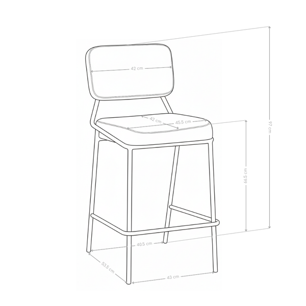 Hoker Barowe Tapicerowane Welurowe Prążkowane Loft Nogi Stalowe Czarne DR2511