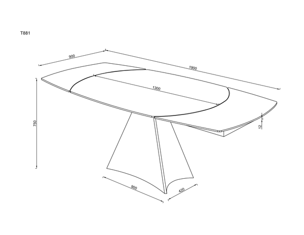 Stół Do Jadalni Ceramiczny 130-190x90 Marmur Nogi Metalowe Czarne Bellagio